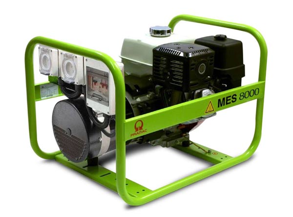 Pramac Petrol MES8000-E 7.2kVA Single Phase Electric & Recoil Start Portable Generator