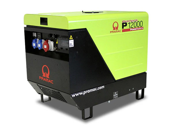 Pramac Petrol P12000 11kVA Single Phase Electric Start Mobile Generator (with AVR, CONN, DPP, HAU)