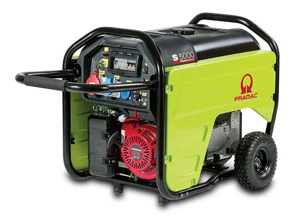 Pramac Petrol S5000 5.3kVA Single Phase Electric & Recoil Start Portable Generator